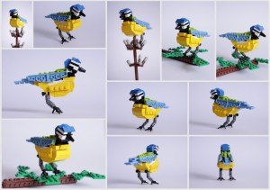 Mésange bleue en Lego